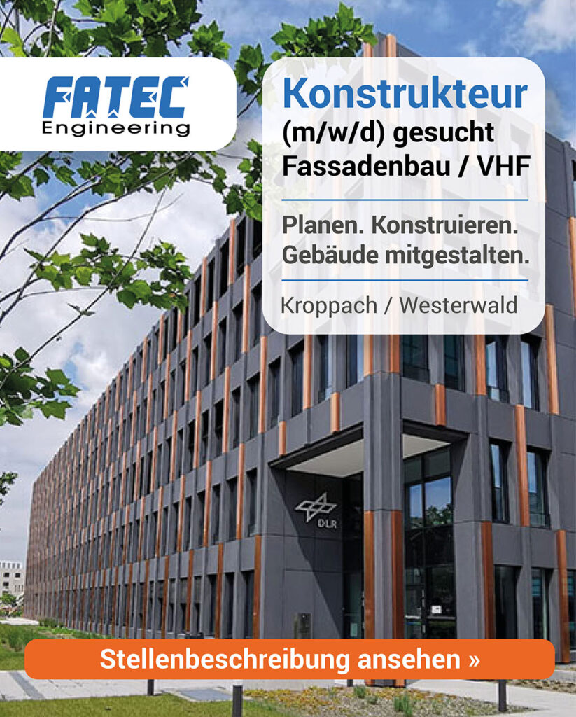 Stellenanzeige von FATEC Engineering für einen Konstrukteur