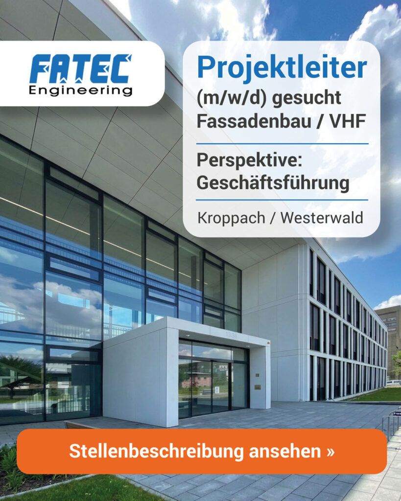 Stellenanzeige von FATEC Engineering für einen Projektleiter