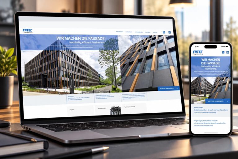 Website von FATEC Engineering auf Laptop und Smartphone